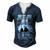 Father Grandpa Trust Me I Have A Freaking Awesome Son He Has Anger Issues 109 Family Dad Men's Henley Button-Down 3D Print T-shirt Navy Blue
