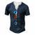 Four Elements Air Earth Fire Water Ancient Alchemy Symbols Men's Henley T-Shirt Navy Blue