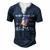 Happy 4Th Of You Know The Thing 4Th Of July Amaica Men's Henley T-Shirt Navy Blue