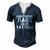 Hipster Fathers Day For Men Awesome Dads Have Tattoos Men's Henley T-Shirt Navy Blue