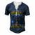Hunting Only 3 Days In Week Men's Henley Button-Down 3D Print T-shirt Navy Blue