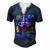 Level 50 Unlocked Awesome Since 1972 50Th Birthday Gaming Men's Henley T-Shirt Navy Blue