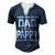 Pappy Grandpa I Have Two Titles Dad And Pappy Men's Henley T-Shirt Navy Blue