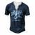 Promoted To Godfather 2022 For First Time Fathers New Dad Men's Henley T-Shirt Navy Blue