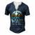 Wait I See A Rock Geologist Science Retro Geology Men's Henley T-Shirt Navy Blue