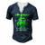 I Wear Green In Memory Of My Dad Liver Cancer Awareness Men's Henley T-Shirt Navy Blue