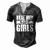 Mens Real Men Make Girls Family Newborn Paternity Girl Daddy Men's Henley T-Shirt Dark Grey