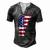Vermont Map State American Flag 4Th Of July Pride Tee Men's Henley T-Shirt Dark Grey