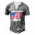 All American Boy Usa Flag Distressed 4Th Of July Men's Henley T-Shirt Grey