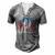 Eagle American Flag Vintage Independence Day 4Th Of July Usa Men's Henley T-Shirt Grey