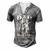 Father Grandpa Dadthe Bowhunting Legend S73 Family Dad Men's Henley Button-Down 3D Print T-shirt Grey