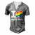 Gay Dads I Love My 2 Dads With Rainbow Heart Men's Henley T-Shirt Grey