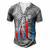 Happy 4Th Of July American Flag Fireworks Patriotic Outfits Men's Henley T-Shirt Grey