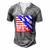 Houston I Have A Drinking Problem 4Th Of July Men's Henley T-Shirt Grey