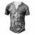 Matching Bridal Party For Family Father Of The Bride Men's Henley Button-Down 3D Print T-shirt Grey