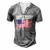 United States Flag Cool Usa American Flags Top Tee Men's Henley T-Shirt Grey