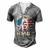 Mens Worlds Best Guitar Dad T 4Th Of July American Flag Men's Henley T-Shirt Grey