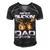 Best Buckin Dad Ever Deer Hunting Bucking Father Men's Short Sleeve V-neck 3D Print Retro Tshirt Black
