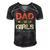 Dad Of Girls Fathers Day Men's Short Sleeve V-neck 3D Print Retro Tshirt Black