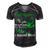 Gastroparesis Warrior Skull Women Vintage Green Ribbon Gastroparesis Gastroparesis Awareness V2 Men's Short Sleeve V-neck 3D Print Retro Tshirt Black