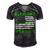 Glaucoma Warrior Usa Flag United States Flag Green Ribbon Glaucoma Glaucoma Awareness Men's Short Sleeve V-neck 3D Print Retro Tshirt Black