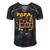 Happy Fathers Day Papa Mr Fix It For Dad Papa Father Men's Short Sleeve V-neck 3D Print Retro Tshirt Black