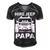Hirejeep Dont Care Papa T-Shirt Fathers Day Gift Men's Short Sleeve V-neck 3D Print Retro Tshirt Black