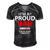 I Am A Proud Papa T-Shirt Fathers Day Gift Men's Short Sleeve V-neck 3D Print Retro Tshirt Black
