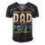 I Have Two Titles Dad And Pappy Retro Vintage Men's Short Sleeve V-neck 3D Print Retro Tshirt Black