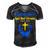 I Stand With God And Ukraine Christian Cross Faith Christ Men's Short Sleeve V-neck 3D Print Retro Tshirt Black