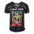 I Went From Dada To Daddy To Dad To Bruh Funny Fathers Day Men's Short Sleeve V-neck 3D Print Retro Tshirt Black