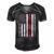 Jeet Kune Do American Flag 4Th Of July Men's Short Sleeve V-neck 3D Print Retro Tshirt Black