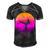 Martial Arts Womens Silhouette Retro 169 Shirt Men's Short Sleeve V-neck 3D Print Retro Tshirt Black