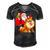 Matching Family Funny Santa Riding Pomeranian Dog Christmas T-Shirt Men's Short Sleeve V-neck 3D Print Retro Tshirt Black