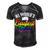 Mens 1 Worlds Gayest Dad Funny Fathers Day Lgbt Pride Rainbow 14 Shirt Men's Short Sleeve V-neck 3D Print Retro Tshirt Black