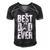 Mens Funny Dads Birthday Fathers Day Best Dad Ever Men's Short Sleeve V-neck 3D Print Retro Tshirt Black