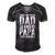 Mens I Have Two Titles Dad And Papa I Rock Them Both Men's Short Sleeve V-neck 3D Print Retro Tshirt Black