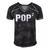Mens Pop Squared Pop To The Second Power Gramps Men's Short Sleeve V-neck 3D Print Retro Tshirt Black