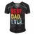 Mens Retro Vintage Best Dad Ever Funny Fathers Day Men's Short Sleeve V-neck 3D Print Retro Tshirt Black