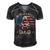 Mens Worlds Best Guitar Dad T 4Th Of July American Flag Men's Short Sleeve V-neck 3D Print Retro Tshirt Black