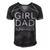 Outnumbered Dad Of Girls Men Fathers Day For Girl Dad Men's Short Sleeve V-neck 3D Print Retro Tshirt Black