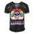 Rett Syndrome Warrior Skull Women Vintage Purple Ribbon Rett Syndrome Rett Syndrome Awareness V2 Men's Short Sleeve V-neck 3D Print Retro Tshirt Black