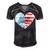 Ultra Maga And Proud Of It American Flag Vote Red Men's Short Sleeve V-neck 3D Print Retro Tshirt Black