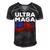 Ultra Maga Proud American Distressed Flag Patriotic Gift Men's Short Sleeve V-neck 3D Print Retro Tshirt Black