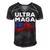 Ultra Maga Proud American Distressed Flag Patriotic Men's Short Sleeve V-neck 3D Print Retro Tshirt Black