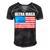 Ultra Maga Us Flag Men's Short Sleeve V-neck 3D Print Retro Tshirt Black