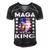 Ultra Mega King Trump Vintage American Us Flag Anti Biden Men's Short Sleeve V-neck 3D Print Retro Tshirt Black