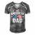 All American Dad 4Th Of July Fathers Day 2022 Men's Short Sleeve V-neck 3D Print Retro Tshirt Grey