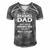 Baseball Dad Like A Normal Dad Except Much Cooler Men's Short Sleeve V-neck 3D Print Retro Tshirt Grey
