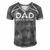 Dad Fixer Of All The Things Mechanic Dad Top Fathers Day Men's Short Sleeve V-neck 3D Print Retro Tshirt Grey